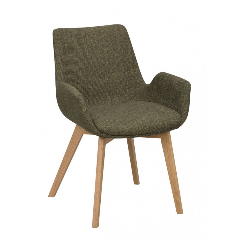 Drimsdale Arm Chair Green/Oak Rowico